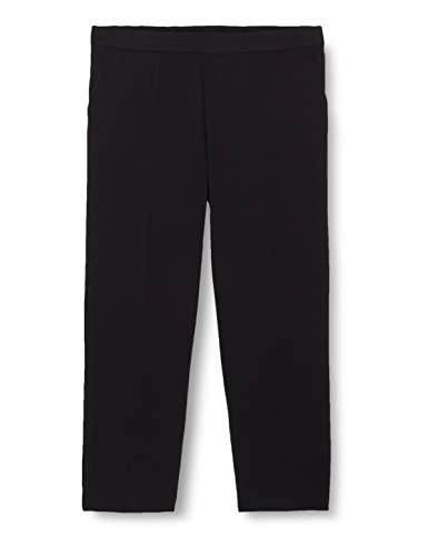 KAFFE CURVE Damen Hose Plus Size Tailored Elastic Waist Cropped Suit Pants, Black Deep, 50/Grande Taille von KAFFE CURVE