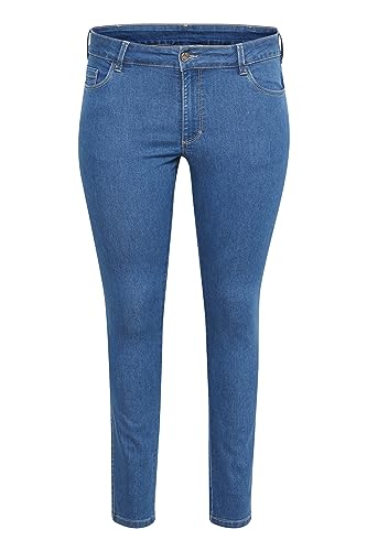 KAFFE CURVE KCvicka Ida Slim Jeans Slim Fit Jeans Damen High Waist Große Größen Jeanshose Medium Blue Denim 52 KAFFE CURVE KCvicka Ida Slim Jeans Slim Fit Jeans Damen High Waist Große Größen Jeanshose Medium Blue Denim 52 von KAFFE CURVE