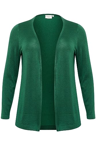 KAFFE CURVE Strickjacke KCfarsia Strickjacke Große Größen Damen Langarm V-Ausschnitt Cardigan Aventurine M von KAFFE CURVE