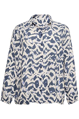 Kaffe Curve Damen Kckinna Shirt Bluse, Vintage/Sand/Grapemist Print, 40 Größen Kaffe Curve Damen Kckinna Shirt Bluse, Vintage/Sand/Grapemist Print, 40 Größen von KAFFE CURVE