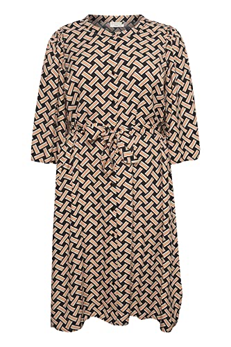 Kaffe Curve Damen Kcqing Kleid, Schwarzer, orangefarbener Grafikdruck, 48 Kaffe Curve Damen Kcqing Kleid, Schwarzer, orangefarbener Grafikdruck, 48 von KAFFE CURVE