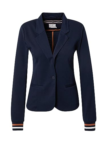 KAFFE Blazer Kinnie Damen Blazer Business Langarm Jacke Spotlich Elegant Midnight Marine-Sierra/Chalk S von KAFFE