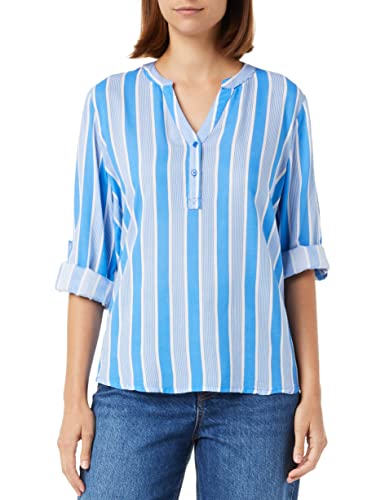 KAFFE Damen Damenbluse, langärmlig, Regular Fit Kahana Bluse, Regatta Blue/Chalk Stripe, XS von KAFFE