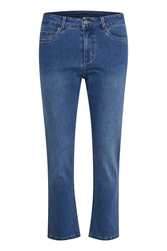 Kaffe Damen KAjessie Cropped Jeans Hose, Medium Blue Denim, 40 von KAFFE