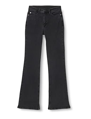 Kaffe Damen KAselma HW Long Flared Jeans Hose, Medium Grey Denim, 36 von KAFFE