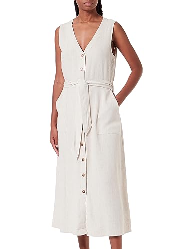 KAFFE Damen Kaliny Sleeveless Dress Kleid, Light Sand Linen, 34 KAFFE Damen Kaliny Sleeveless Dress Kleid, Light Sand Linen, 34 von KAFFE
