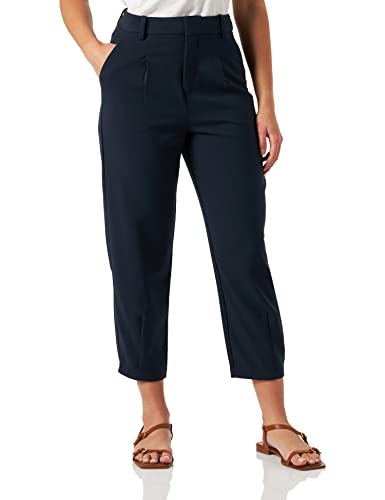 KAFFE Pants Suiting KAmerle Damen Hose High Waist 7/8 Damenhose Business Regular Fit Midnight Marine 36 von KAFFE