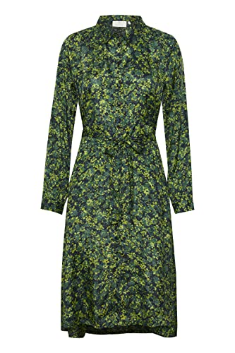 KAFFE Kleid KAfine Damen Kleid Stehkragen Langarm Knopfleiste Knielang Freizeitkleid Dark Blue/Peridot Petit Fleur 36 KAFFE Kleid KAfine Damen Kleid Stehkragen Langarm Knopfleiste Knielang Freizeitkleid Dark Blue/Peridot Petit Fleur 36 von KAFFE