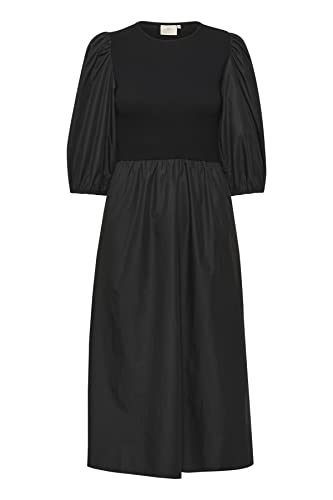 KAFFE Damen Midikleid mit DREI Viertelärmeln, Rundhalsausschnitt, Passform und Flare Kleid, Black Deep, 38 KAFFE Damen Midikleid mit DREI Viertelärmeln, Rundhalsausschnitt, Passform und Flare Kleid, Black Deep, 38 von KAFFE
