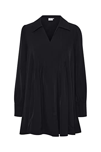 KAFFE Damen Mini Lange Ärmel Loose Fit V-Ausschnitt mit Shirt Halskette Kleid, Black Deep, 40 KAFFE Damen Mini Lange Ärmel Loose Fit V-Ausschnitt mit Shirt Halskette Kleid, Black Deep, 40 von KAFFE