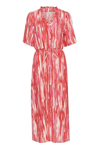 KAFFE KAarina Long Dress Damen Kleid Kurzarm Print V-Ausschnitt Casual Lang Maxikleid Pink Abstract Print 40 KAFFE KAarina Long Dress Damen Kleid Kurzarm Print V-Ausschnitt Casual Lang Maxikleid Pink Abstract Print 40 von KAFFE
