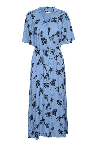 KAFFE KAarina Long Dress Damen Kleid Kurzarm Print V-Ausschnitt Casual Lang Maxikleid Riviera/Black Flower Print 38 KAFFE KAarina Long Dress Damen Kleid Kurzarm Print V-Ausschnitt Casual Lang Maxikleid Riviera/Black Flower Print 38 von KAFFE
