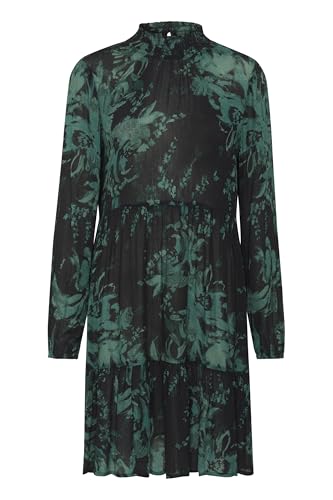 KAFFE Kleid KArikka Damen Kleid Langarm Print Falten Faltenkleid Midikleid Black/Green Painted Flower 38 KAFFE Kleid KArikka Damen Kleid Langarm Print Falten Faltenkleid Midikleid Black/Green Painted Flower 38 von KAFFE