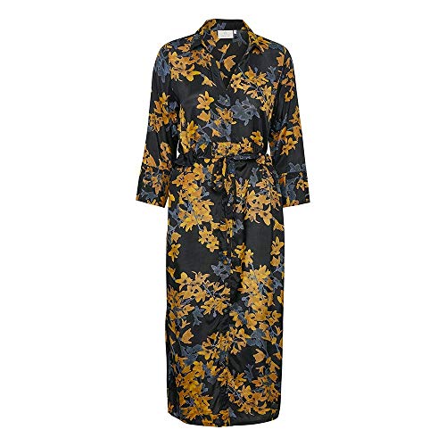 KAFFE Kleid KAmilana Damen Kleid Maxi Print Langarm V Ausschnitt Shirtkleid Black deep 38 KAFFE Kleid KAmilana Damen Kleid Maxi Print Langarm V Ausschnitt Shirtkleid Black deep 38 von KAFFE