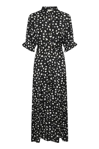 KAFFE Kleid KAvelana Damen Kleid Kurzarm Maxi Casual Elegant Print Maxikleid Black/White Abstract Print 40 KAFFE Kleid KAvelana Damen Kleid Kurzarm Maxi Casual Elegant Print Maxikleid Black/White Abstract Print 40 von KAFFE