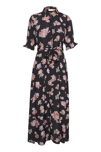 KAFFE Kleid KAvelana Damen Kleid Kurzarm Maxi Casual Elegant Print Maxikleid Black deep 42 KAFFE Kleid KAvelana Damen Kleid Kurzarm Maxi Casual Elegant Print Maxikleid Black deep 42 von KAFFE