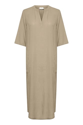 KAFFE Kleid Kamilia Damen Kleid Freizeit Lose T-Shirt Sommerkleid Lang Einfarbig V-Ausschnitt Kurzarm Freizeitkleider Chinchilla 44 KAFFE Kleid Kamilia Damen Kleid Freizeit Lose T-Shirt Sommerkleid Lang Einfarbig V-Ausschnitt Kurzarm Freizeitkleider Chinchilla 44 von KAFFE