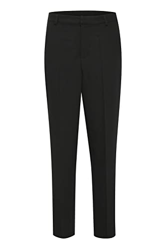 KAFFE KAsakura HW Zipper Pants Damen Hose Business Elegant High Waist Anzughose Büro Freizeithose mit Taschen Black Deep 36 von KAFFE