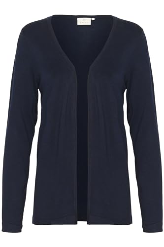 KAFFE Strickjacke KAfenia Damen Strickjacke Langarm Offen V-Ausschnitt Lang Cardigan Midnight Marine S von KAFFE