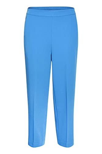 Kaffe Damen Kaffe Women's Pants Tailored Cropped Wide Leg Seamline Hose, French Blue, 38 von KAFFE