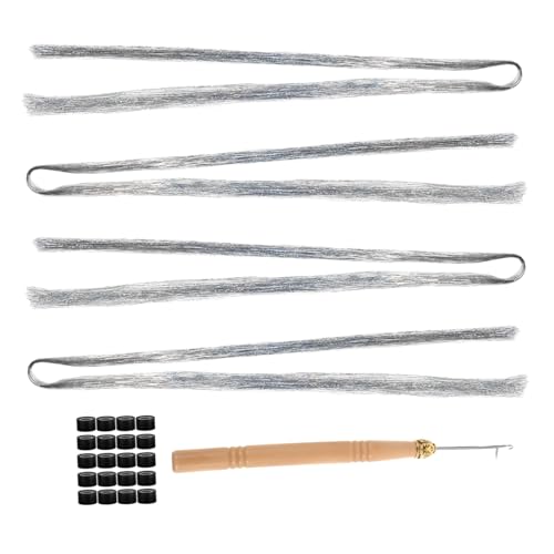 KAILIKETIY 1 Satz Glitzer Haarsträhnen Pet Tinsel Kit für Häkelnadel und Haarringe Party Zubehör für Funkelnde Frisuren KAILIKETIY 1 Satz Glitzer Haarsträhnen Pet Tinsel Kit für Häkelnadel und Haarringe Party Zubehör für Funkelnde Frisuren von KAILIKETIY