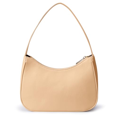 Schultertaschen für Damen, niedliche Hobo-Tasche, Handtasche, modische Mini-Clutch-Geldbörse, hautfarben, Medium von KALIDI FANCY FOREST