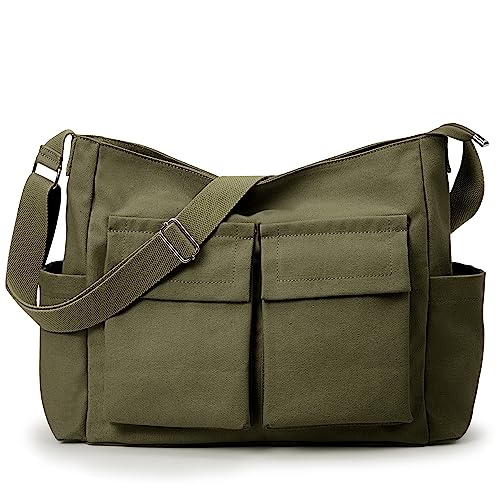 KALIDI Canvas Umhängetasche Crossbody Messenger Bag Schultertaschen Damen Herren Große Casual Hobo Bag Wasserbeständig Schulter Tote Bag KALIDI Canvas Umhängetasche Crossbody Messenger Bag Schultertaschen Damen Herren Große Casual Hobo Bag Wasserbeständig Schulter Tote Bag von KALIDI