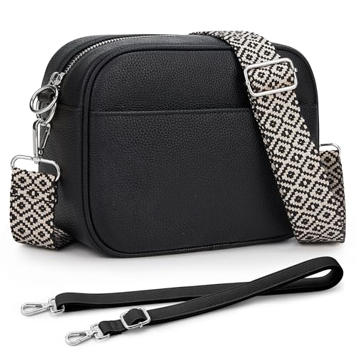 KALIDI Damen Umhängetasche, stylisch Veganem Leder Breiter Gurt Crossbody Schultertasch mit 2 verstellbaren Riemen für tägliches Arbeiten, Einkaufen, Verabredungen, Reisen KALIDI Damen Umhängetasche, stylisch Veganem Leder Breiter Gurt Crossbody Schultertasch mit 2 verstellbaren Riemen für tägliches Arbeiten, Einkaufen, Verabredungen, Reisen von KALIDI