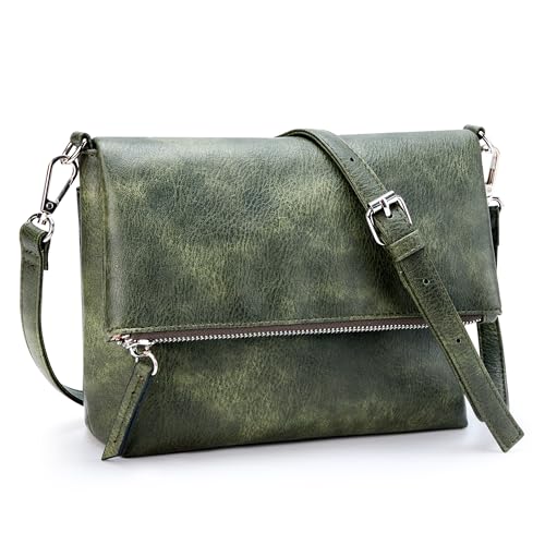 KALIDI Kleine Damen Umhängetaschen Veganes PU Leder Handtasche Crossbody Schultertasche Diebstahlschutz Mehrfach Taschen mit Verstellbar Abnehmbar Schultergurt Grün KALIDI Kleine Damen Umhängetaschen Veganes PU Leder Handtasche Crossbody Schultertasche Diebstahlschutz Mehrfach Taschen mit Verstellbar Abnehmbar Schultergurt Grün von KALIDI