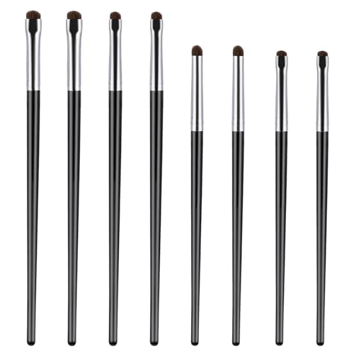 8 Stück Augenpinsel Set Lidschattenpinsel Lidschatten Makeup Pinselset Eye Shadow Mischpinsel Tragbarer Reise Make-UP Pinsel Set (Schwarz) von KALIONE