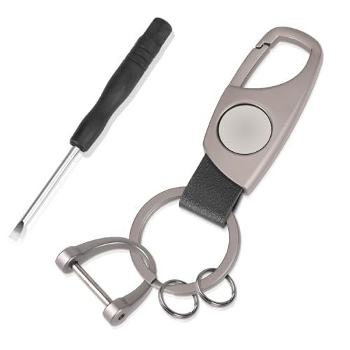 KALIONE Autoschlüssel Robuster Schlüsselanhänger, Auto Schlüsselanhänger Clip mit 2 Schlüsselringen und Anti Verlust D-Ring, Metall Schlüsselanhänger Halter Clip（Matte Farbe） von KALIONE