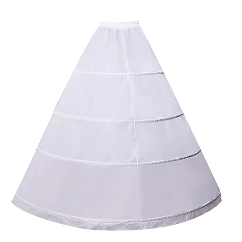 KALUROIL Reifrock Brautkleid - Damen 4 Reifen Petticoats A-Linie Bodenlang Unterrock Crinoline für Hochzeit Ballkleid Weiß KALUROIL Reifrock Brautkleid - Damen 4 Reifen Petticoats A-Linie Bodenlang Unterrock Crinoline für Hochzeit Ballkleid Weiß von KALUROIL