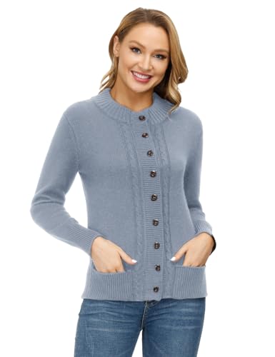 KANCY KOLE Damen Kuscheliger Cardigan aus Baumwolle für Damen XL von KANCY KOLE