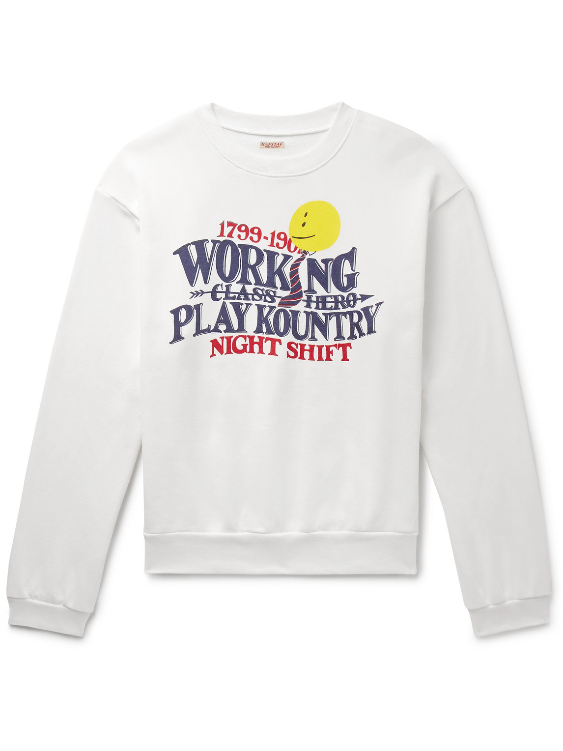 KAPITAL - Printed Cotton-Jersey Sweatshirt - Men - White - 3 von KAPITAL