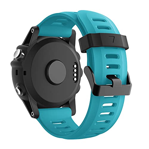 KAPPDE Uhrenarmband für Garmin Fenix 3, weiches Silikon, Ersatzband für Fenix 3 / Fenix 5X / Fenix 5X Plus, 26 mm, Achat von KAPPDE