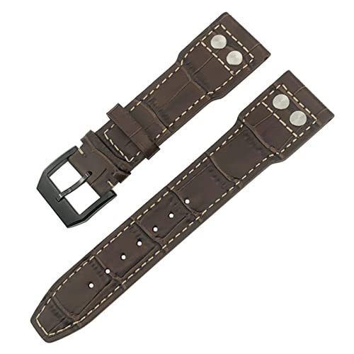 KAPPDE Uhrenarmband für IWC IW3777 IW3270 Mark 18 Big Pilot's Watch Armband aus weichem Rindsleder, 20 mm, 21 mm, 22 mm, Lederarmband, 21 mm, Achat von KAPPDE