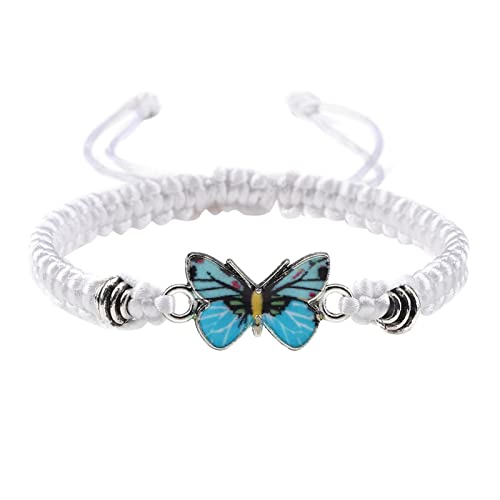 KAREN66 Armband Damen Armschmuck Schmetterlings-Armbänder für Teenager-Mädchen, verstellbare -Schmetterlings-Armbänder für Frauen, niedliche Schmetterlings-Charm-Armbänder (B, One Size) von KAREN66