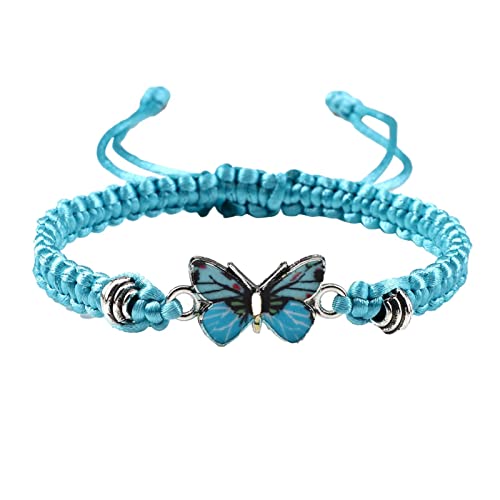 KAREN66 Armband Damen Armschmuck Schmetterlings-Armbänder für Teenager-Mädchen, verstellbare -Schmetterlings-Armbänder für Frauen, niedliche Schmetterlings-Charm-Armbänder (D, One Size) von KAREN66