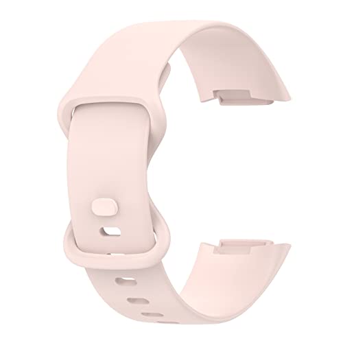 KAREN66 Armband Kompatibel mit Fitbit Charge 6 Armband, Damen Herren Sport Silikon Uhrenarmband Replacement Wechselarmband Ersatzarmband für Fitbit Charge 6 Aktivitätstracker, Klein Groß (S, Rosa) von KAREN66