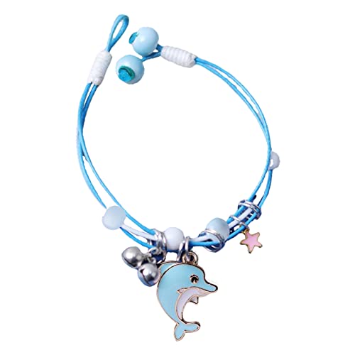 KAREN66 Armband für Damen Schmuck Delphin-Armband Ozean-Accessoires Personalisiertes geflochtenes Paar-Armband Einfache Cartoon-Schnur (Blue, One Size) von KAREN66