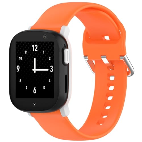 KAREN66 Kinder Armband Kompatibel mit Xplora X6 Armband - Sport Silikon Uhrenarmband Replacement Wechselarmband Ersatzarmband für Xplora X6 Play Kinder Telefon Uhr (Orange) von KAREN66