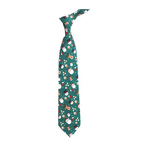 KAREN66 Krawatten für Weihnachten - Herren Weihnachts Krawatte Muster Woven Party Krawatte Feiertagskrawatten Festliche Krawatte Hochzeit Krawatte (D, One Size) von KAREN66