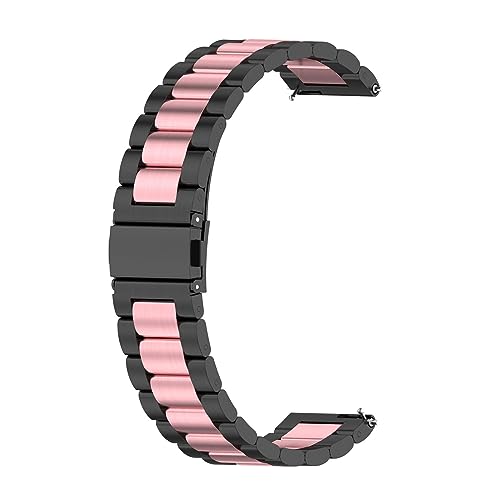 Metall Armband Kompatibel mit Garmin Venu Sq 2 Armband Damen Herren, Metallarmband Edelstahl Bands für Garmin Venu Sq 2 Armbänder (Z01-Pink, Metall) von KAREN66