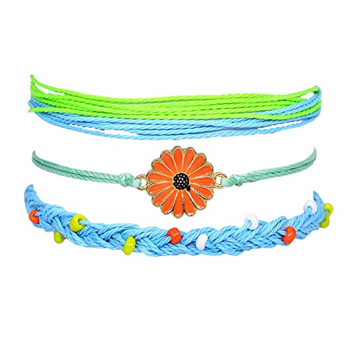 Personalisierbare Armbänder Herren Damen Armband Armbänder für Frauen Armreifen Bohemian Style Multilayered Armband Set Armbänder für Frauen Halloween Weihnachten Valentinstag (F, One Size) von KAREN66