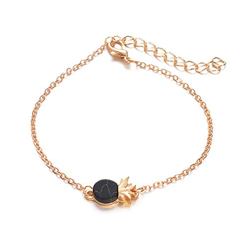 Personalisierbare Armbänder Herren Damen Armband Armband-Geschenk-Netter Schmuck-Weinlese-Ananas-Ketten-Frauen-Handgelenk-Frucht-Charme-Armbänder Armschmuck (B, One Size) von KAREN66