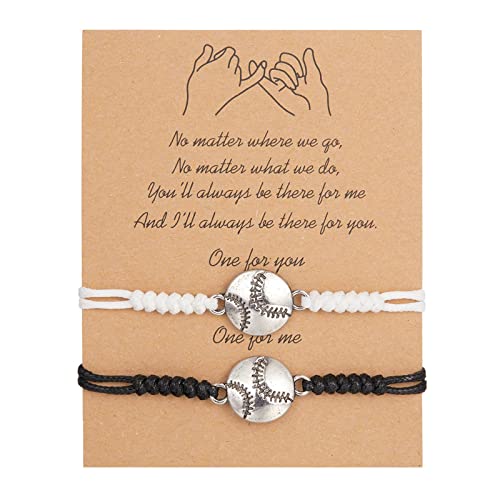 Personalisierbare Armbänder Herren Damen Armband Ball Sport Form Karte Best Friend Armbänder Paare Armbänder für 2 Passende für Sie und Ihn Liebhaber Armband Schmuck Halloween (A, One Size) von KAREN66