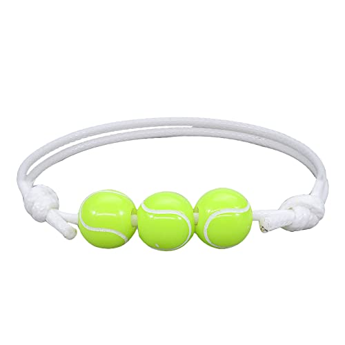 Personalisierbare Armbänder Herren Damen Armband Fußball Charm Armbänder Fußball Party Favors Schwarz Rot Weiß Armbänder Fußball Perlen Einstellbar Inspirierend Ball Halloween (WH2, One Size) von KAREN66