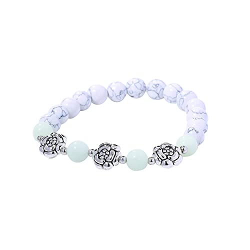 Personalisierbare Armbänder Herren Damen Armband Luminous Luminous Hollow Fluorite Stretch Bracelet Halloween Weihnachten Valentinstag (D, One Size) von KAREN66