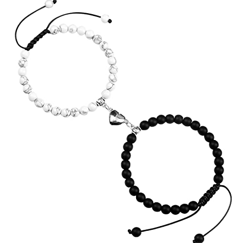 Personalisierbare Armbänder Herren Damen Armband Perlenarmband Lava verwitterter geflochtener Schmuck für Damen und Paare für Studenten Halloween Weihnachten Valentinstag (A, One Size) von KAREN66