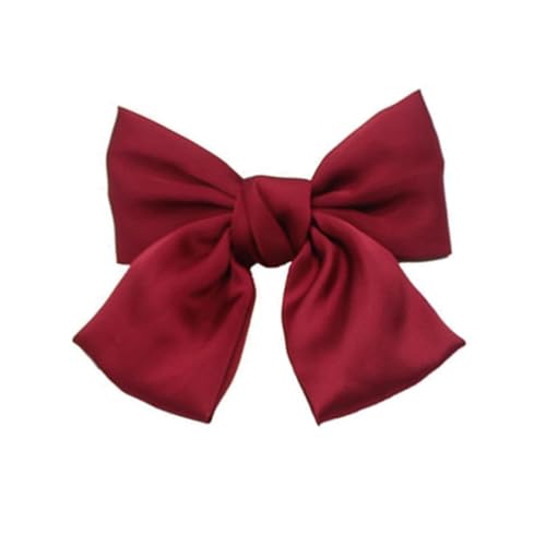 Schleifen Haarspangen Damen Mädchen Bogen Haarspange Haarschleifen Haarschmuck Große Bow Haarnadeln Haarklammer für Party Hochzeit Halloween Karneval Maskerade Make up (Rot) von KAREN66